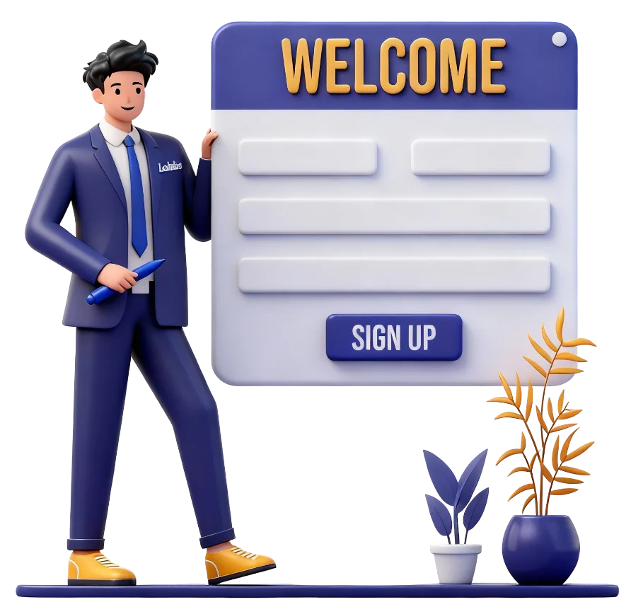 Sign Up Page Credentials By Lokahdes
